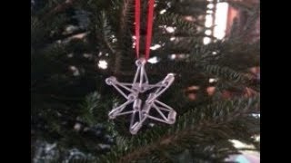 CLOTHESPIN SPRING STAR ORNAMENT DIY christmasornaments christmasornamentsdiy christmasornament [upl. by Petr]