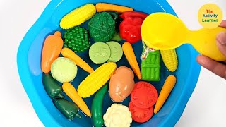 VEGETABLE SOUP  Learn Vegetables Activity  Educational Videos for Toddlers  Sensory [upl. by Kinch]