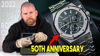 50th Anniversary Audemars Piguet Royal Oak 26240ST Khaki Dial 2022 Unboxing Review amp Opinion [upl. by Bron]