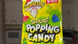 Warheads sour popping candy review [upl. by Janel]