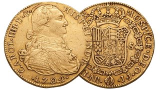 Pirate Gold 1798 Spanish Escudo coin [upl. by Llevram]