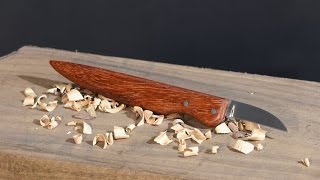 Making a Wood Carving Knife with NO Power Tools Easy DIY Knife Making Project [upl. by Kreg]