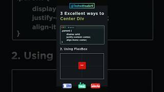 🔥Best 3 ways to make div centre 💻 css learnhtml5andcss3 webdevelopment viralshorts trenshort [upl. by Asina]