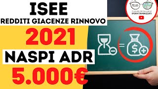 ISEE 2021 GIACENZE REDDITI RINNOVO RDC BONUS AIUTI  DISOCCUPATI 2021 FINO A 5000€ ADR [upl. by Aihsekal]