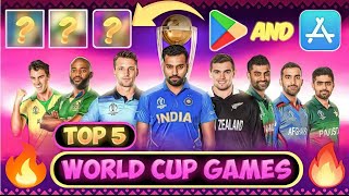 TOP 5 BEST WORLD CUP CRICKET GAME FOR ANDROID AND IOS 🔥 [upl. by Nylynnej834]