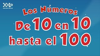 De 10 en 10 hasta el 100 en español para niños  Videos Aprende [upl. by Derwon]