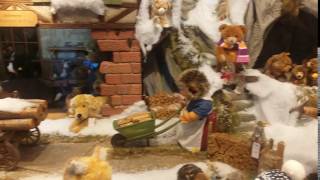 Steiff Teddy Bear Display at the Christmas Market in Munich Germany [upl. by Ahtanaram]