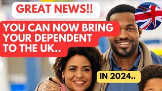 UPDATES ON UKS 🇬🇧🇬🇧🇬🇧 DEPENDENT VISA ✈️🌎  BRING DEPENDENT TO UK IN 2024 [upl. by Cutlor992]