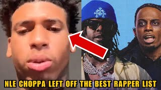 NLE Choppa Reacts To Rapper Tier List He Is Not Happy [upl. by Balbinder]