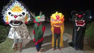 Barongsai barongan jenggot naga dan barongan tutul keluar dari persembunyiannya [upl. by Sumedocin]