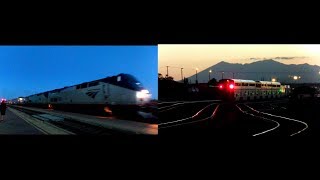 Amtrak Train Southwest Chief Stops In Winslow Arizona [upl. by Bacchus492]