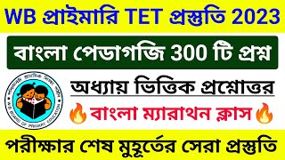 🔥বাংলা পেডাগজি 300 প্রশ্নোত্তর  Bengali Pedagogy for Primary TET 2023  Bengali Pedagogy class 2023 [upl. by Taddeo]