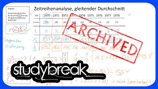 ARCHIVIERT Zeitreihenanalyse Gleitender Durchschnitt Ungerade Ordnung  Deskriptive Statistik [upl. by Him]