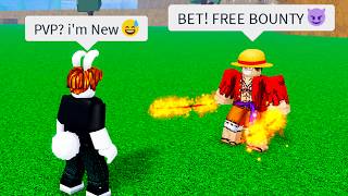 Pretending to Be A Noob Then DESTROYING Everyone in Blox Fruits [upl. by Ahsiuqat125]