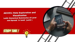 Numerical Summaries of Level and Spread in tamil AD3301 AIampDS analysis [upl. by Nodnalb773]