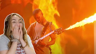 Dave  In The Fire ft Giggs Ghetts Meekz amp Fredo Live at The BRITs 2022 REACTION [upl. by Sokil]