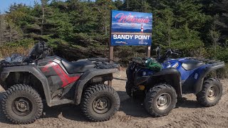 2024 Honda rubicon and 2012 Yamaha grizzly  sandy point [upl. by Starling]