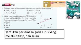 KSSM Matematik Tingkatan 3 Bab 9 garis lurus selari uji minda 91g buku teks [upl. by Odlanra724]