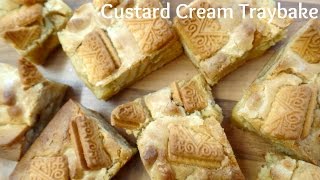 How To Bake Custard Cream Traybake [upl. by Baum]