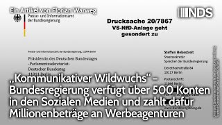 Bundesregierung verfügt über 500 Konten in Sozialen Medien zahlt Millionenbeträge an Werbeagenturen [upl. by Jacobina]