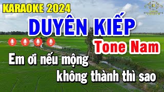 Duyên Kiếp Karaoke Tone Nam  Em  Âm Thanh Nhạc Sống  Trọng Hiếu [upl. by Elaina]