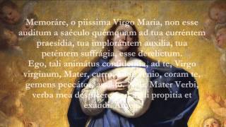 Catholic Prayers  Memorare Latin [upl. by Ener267]