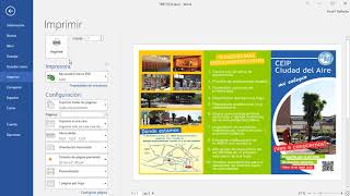 CÓMO IMPRIMIR UN TRÍPTICO EN WORD [upl. by Ebag]