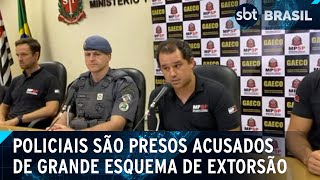 Policiais acusados de esquema de extorsão são presos no interior de SP  SBT Brasil 260324 [upl. by Noraa736]