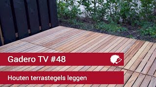 48 Houten tuintegels leggen [upl. by Eelrak]