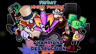 FNF Champions of Destruction DEMO  Official Showcase FNF Vs Dimentio v2 [upl. by Telford]