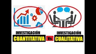 CUÁL ES LA DIFERENCIA ENTRE INVESTIGACIÓN CUANTITATIVA Y CUALITATIVA  MUESTRO EJEMPLO [upl. by Kimon]