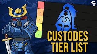 Ranking the Adeptus Custodes Codex Tier List [upl. by Aerdnad]