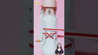 Trendy sneaker laces fashion knots for girls shoes tie tips shoelaces shorts [upl. by Justicz]