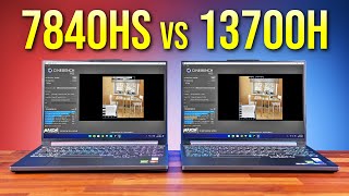 Best Laptop CPU AMD Ryzen 7 7840HS vs Intel i713700H [upl. by Felt]