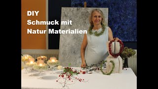 diezürcherin Schmuck gemacht mit Natur Materialien diy floristik floraldesign deutsch [upl. by Telfore936]