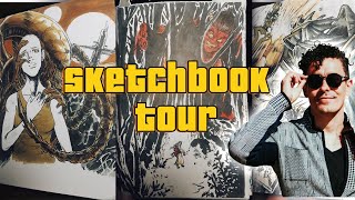 Mi primer sketchbook tour  Ilustraciones que nunca mostré 2023 [upl. by Abra]