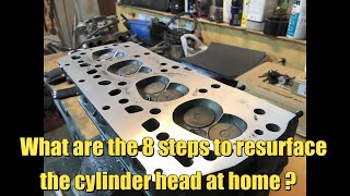 How To Resurface Cylinder Head at home DIY [upl. by Ahsal]