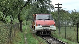 minivan on rails Vaser Valley Railway Romania [upl. by Adlecirg6]