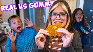 Real Food Vs Gummy Food Challenge EATING GROSS OR DELICIOUS CANDY [upl. by Adnole]