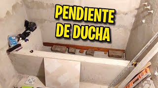 Como hacer Pendiente de ducha Desnivel piso de bañera [upl. by Refennej]