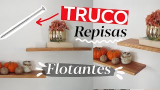 ✅TRUCO REPISAS y estantes FLOTANTES 😲 COMO HACER una repisa o estante flotante de madera [upl. by Hadeehuat422]