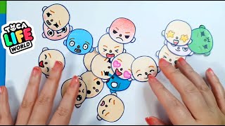 How to draw Toca Boca Emotions😆😍🤢😨 DIY Paper crafts  Toca life world [upl. by Leroi]