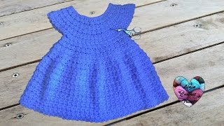 Robe toutes tailles crochet facile 12  Dress crochet easy all sizes [upl. by Ahsiem]