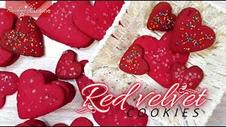 Valentine Special Recipe  Valentines Special Recipe  Red Velvet Cookies  Cookies Recipe [upl. by Katharina]