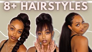 8 EASY Hairstyles Using Braiding Hair ✨ [upl. by Ttennaej]