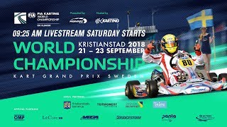 FIA Karting World Championship 2018 Saturday Junior  OK  Kristianstad Sweden [upl. by Marienthal]