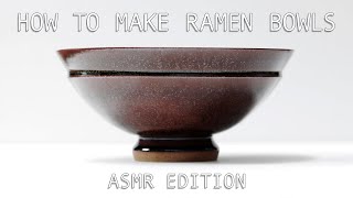 How to Make Handmade Pottery Ramen Bowls — ASMR Edition [upl. by Akayas163]