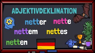 📚 Adjektivdeklination  Grammatik üben  Deutsch Lernen  Learn German [upl. by Ahtiekal]