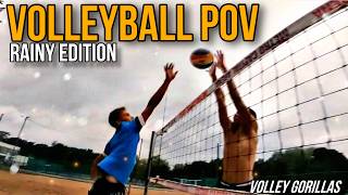 Volleyball POV  Playing in the Rain [upl. by Leakcim]