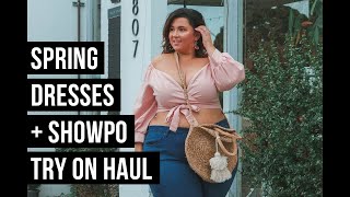 PLUS SIZE FASHION TRY ON HAUL  Spring Dresses amp ShowPo Goodness  Sometimes Glam [upl. by Poyssick487]